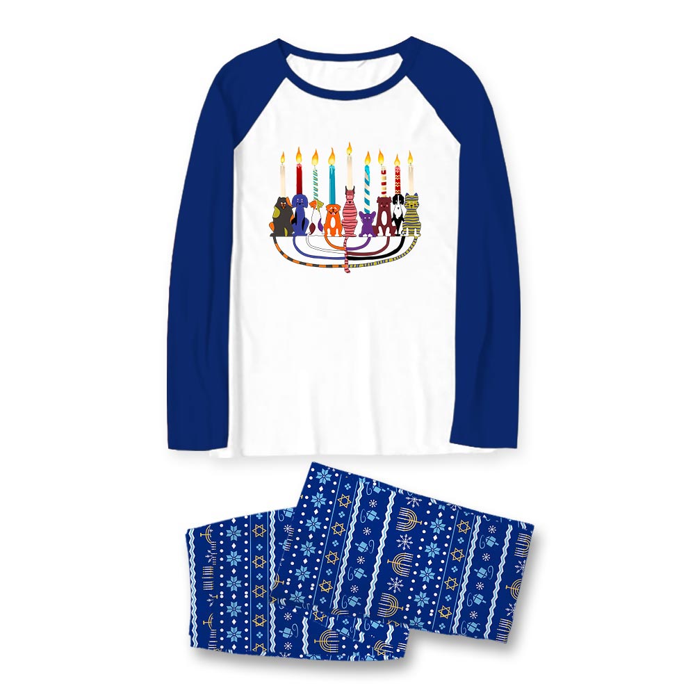 Funny Dog Candle Family Matching Pajamas With Dog For Hanukkah