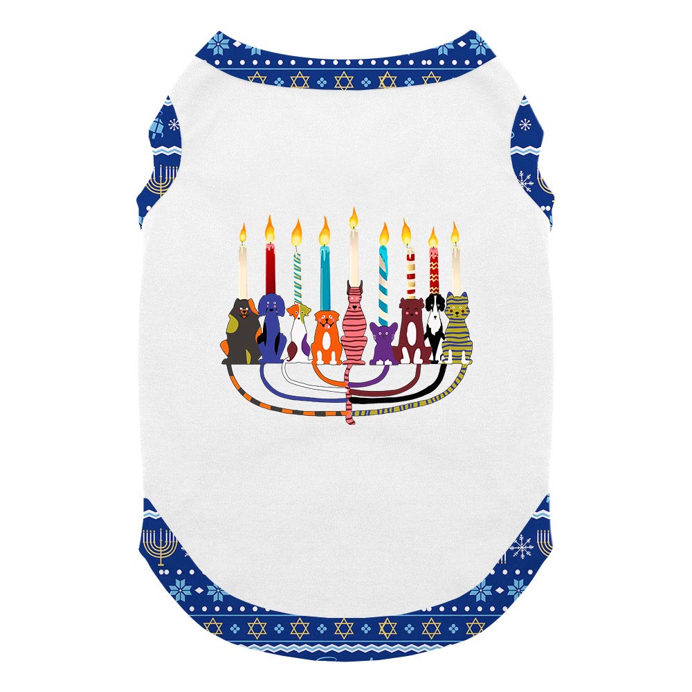 Funny Dog Candle Family Matching Pajamas With Dog For Hanukkah
