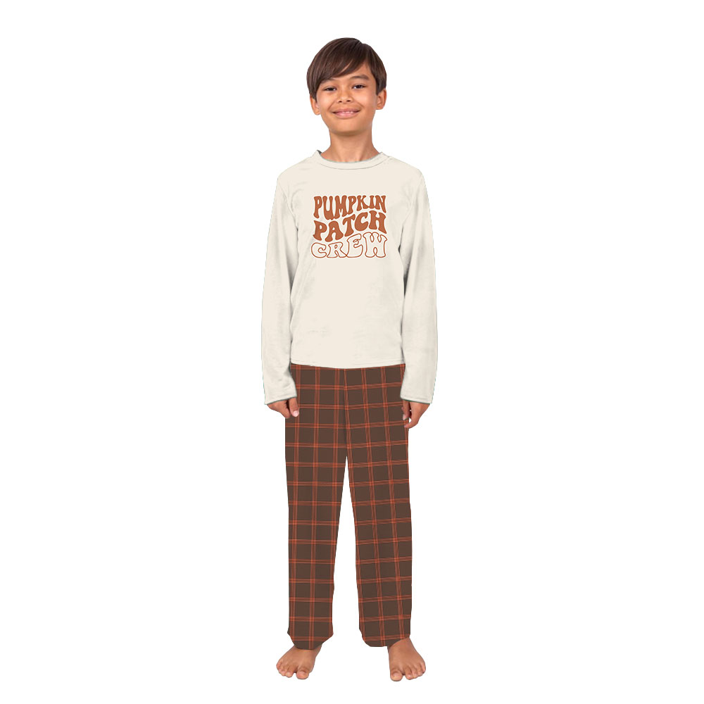 Fall Matching Pumpkin Patch Crew Pajamas Plaid Fall Matching Pumpkin Patch Crew Pajamas Plaid