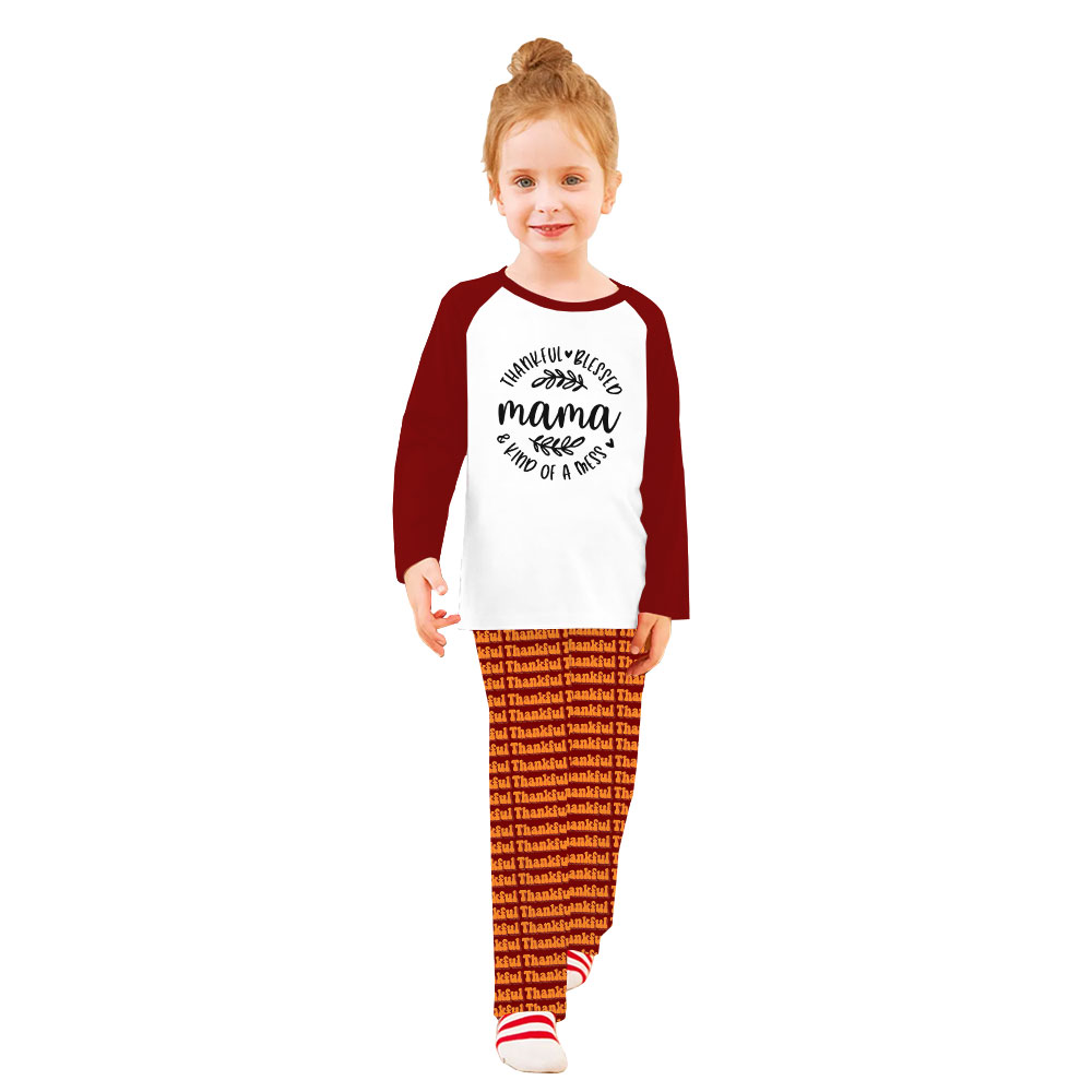Customizable Thankful Matching Thanksgiving PJs With Name Customizable Thankful Matching Thanksgiving PJs With Name