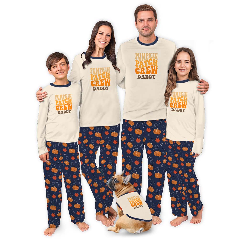 Pumpkin Patch Crew Matching Fall PJs Sets Custom Name Pumpkin Patch Crew Matching Fall PJs Sets Custom Name