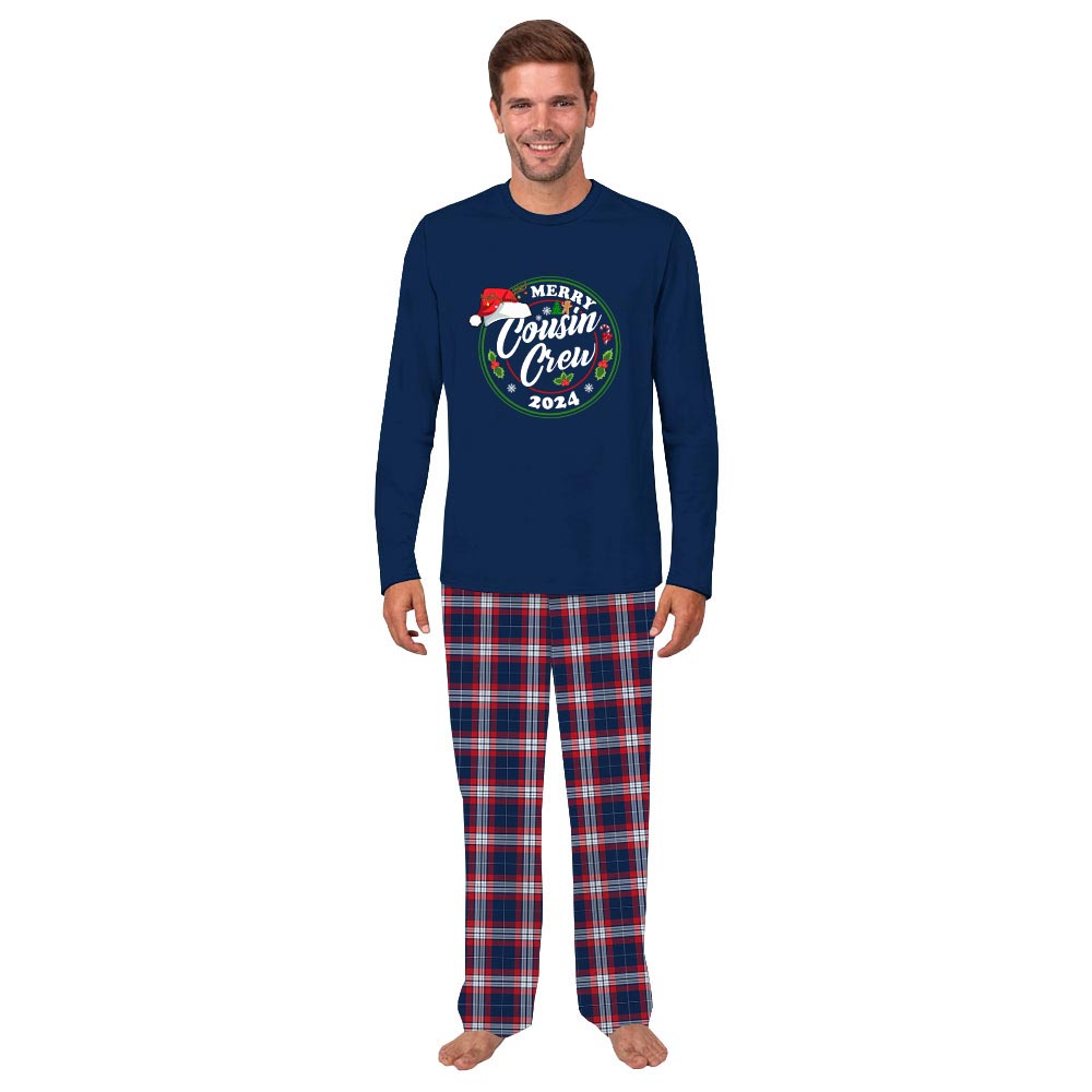Festive Merry Cousin Crew 2024 Dog And Owner Matching Christmas Pajamas Festive Merry Cousin Crew 2024 Dog And Owner Matching Christmas Pajamas