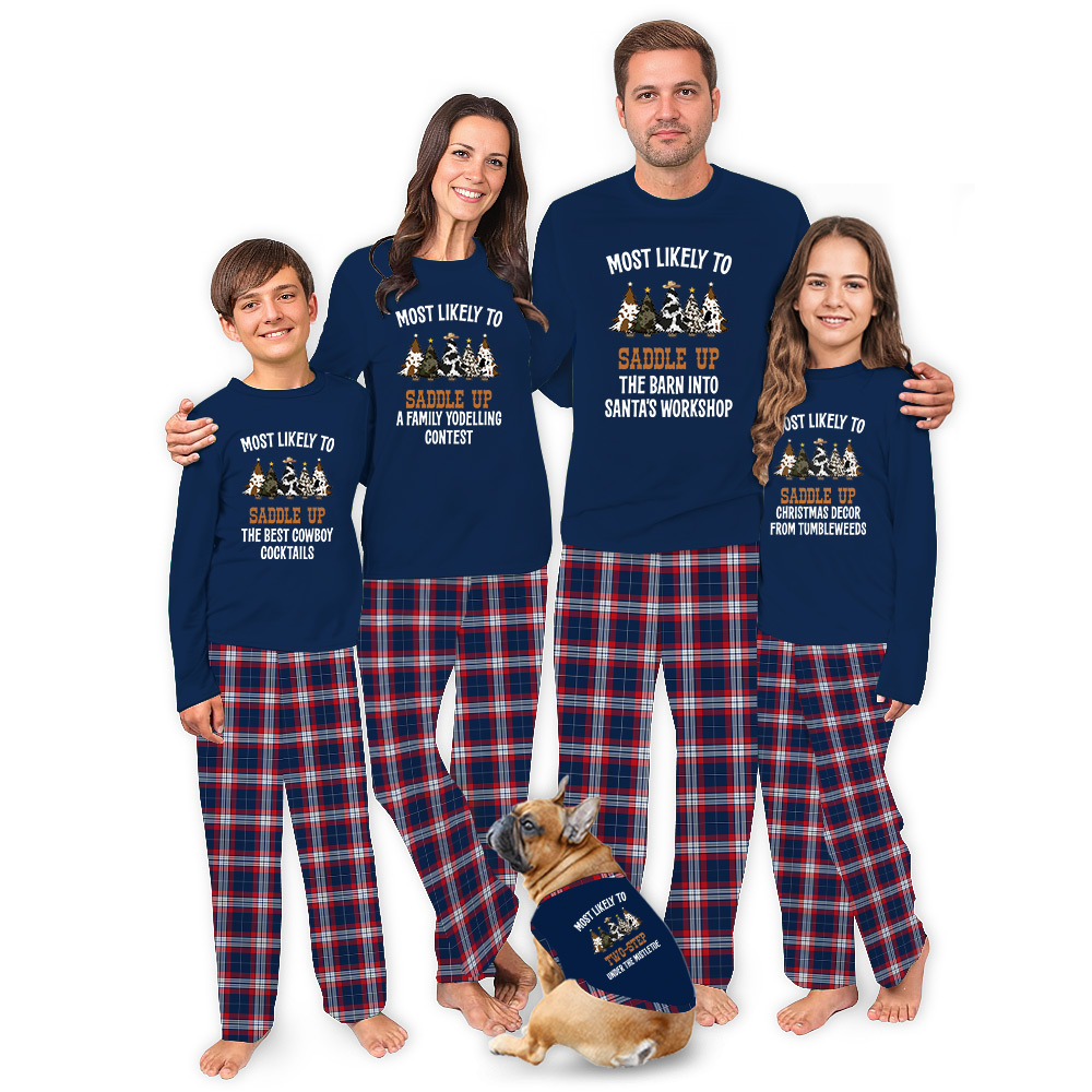 Funny Saying Most Likely To Christmas Holiday Family Pajamas