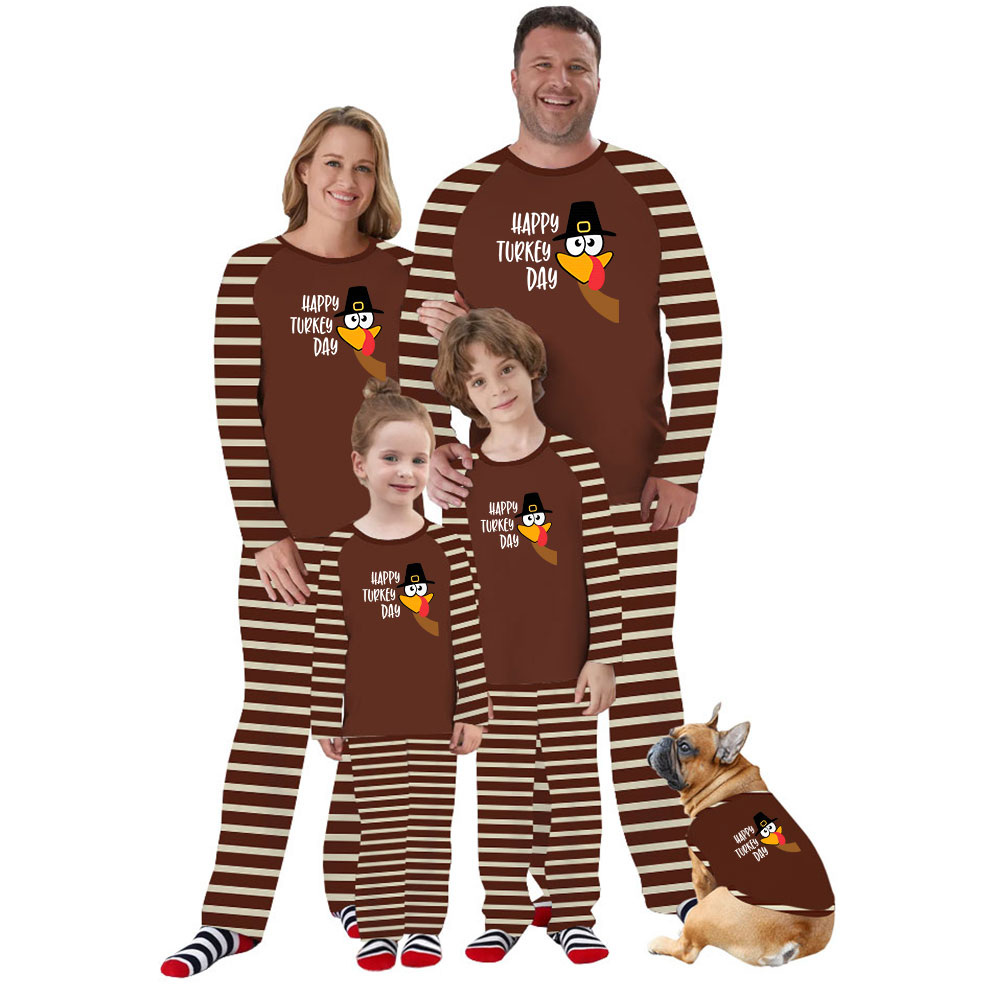 Funny Turkey Matching Thanksgiving PJs Sleepwear Funny Turkey Matching Thanksgiving PJs Sleepwear