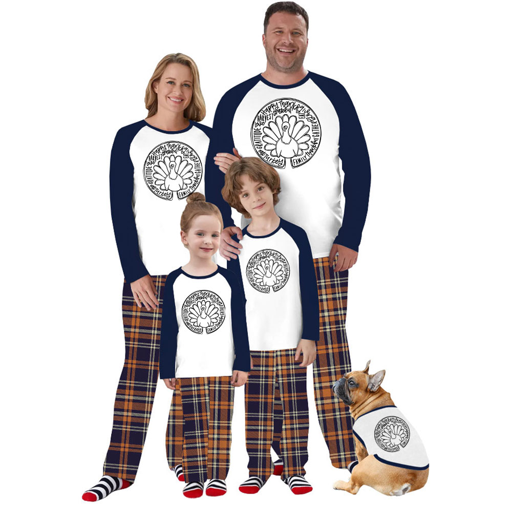 Matching Family Thanksgiving Jammies With Turkey Design Matching Family Thanksgiving Jammies With Turkey Design