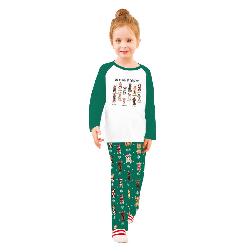 Green Matching Christmas Pajamas For Dog Lovers Green Matching Christmas Pajamas For Dog Lovers