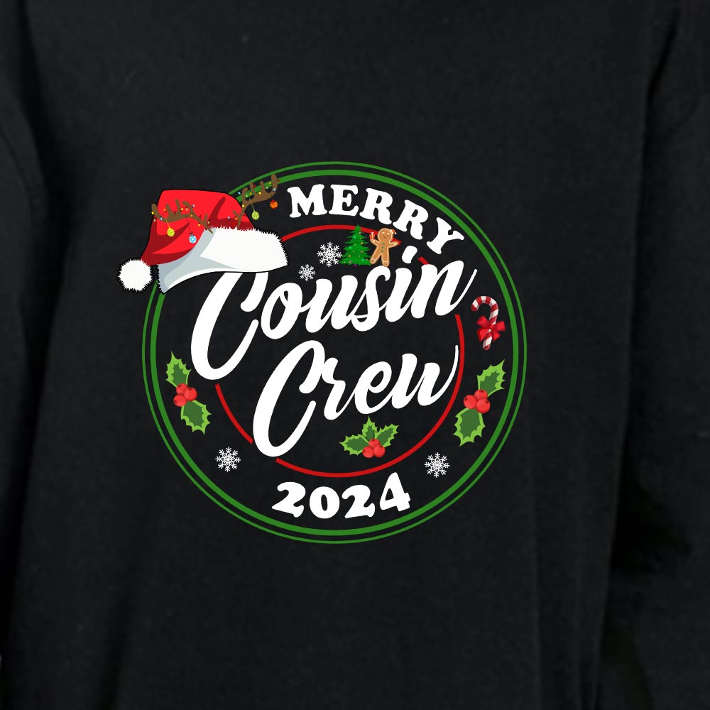 Merry Cousin Crew 2024 Family Pajamas With Plus Size Cotton