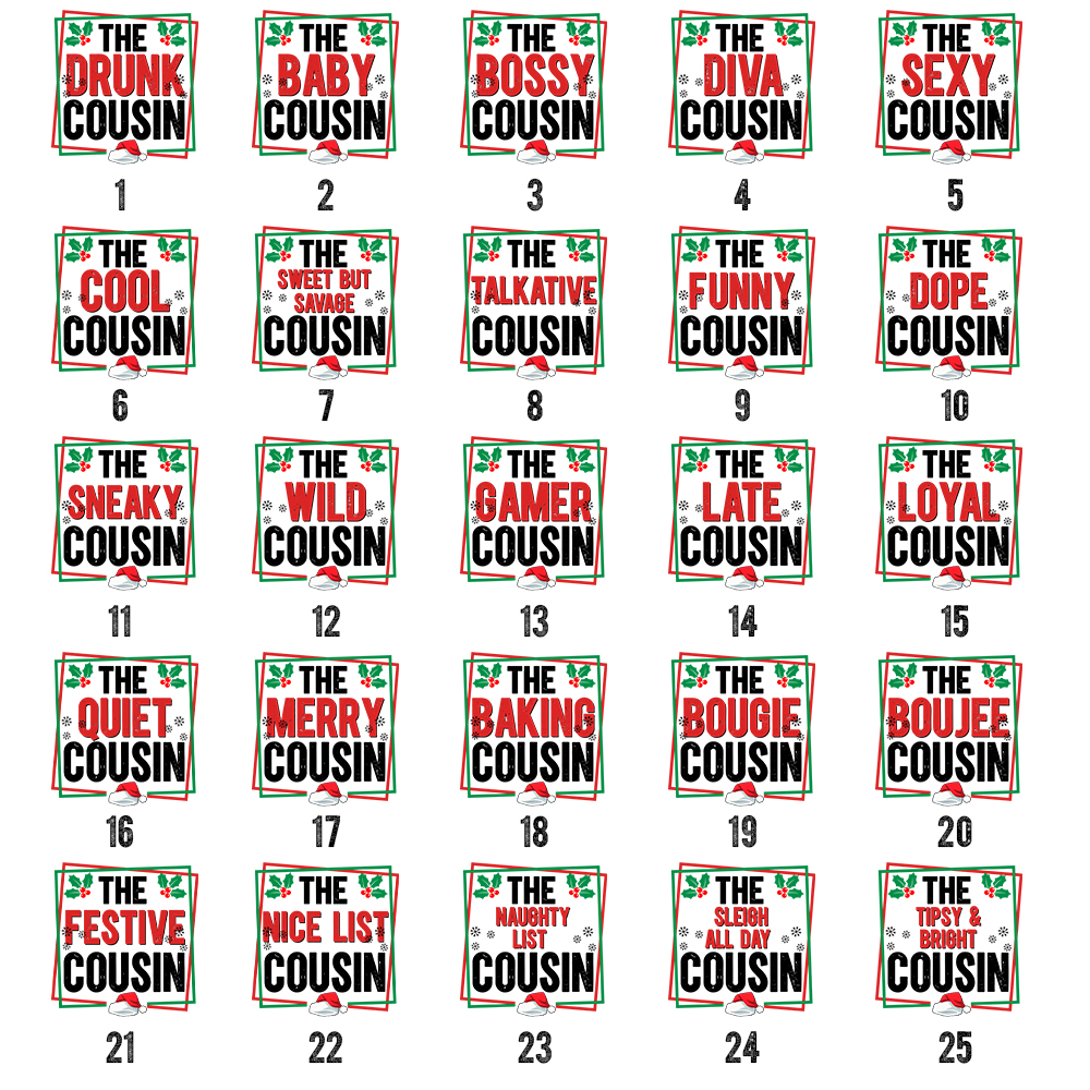 Short Matching Personalized Cousin Crew Family Pajamas