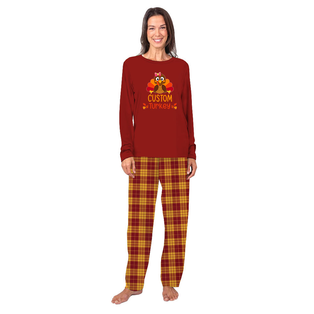 Personalized Turkey Matching Thanksgiving Jammies Family Personalized Turkey Matching Thanksgiving Jammies Family