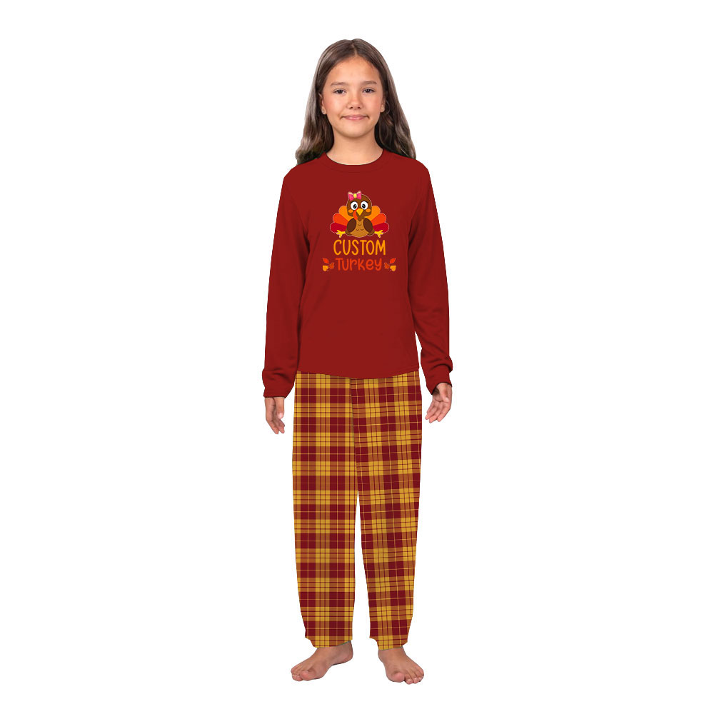 Personalized Turkey Matching Thanksgiving Jammies Family Personalized Turkey Matching Thanksgiving Jammies Family