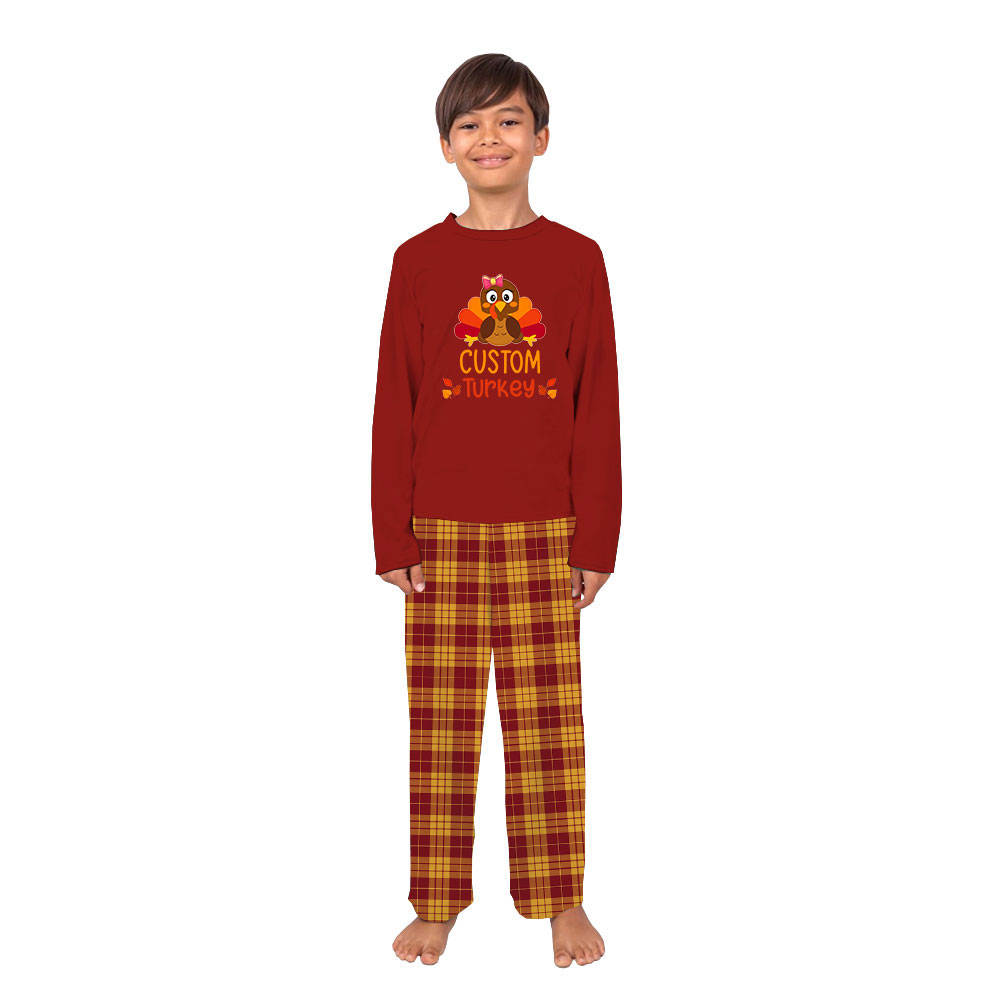 Personalized Turkey Matching Thanksgiving Jammies Family Personalized Turkey Matching Thanksgiving Jammies Family