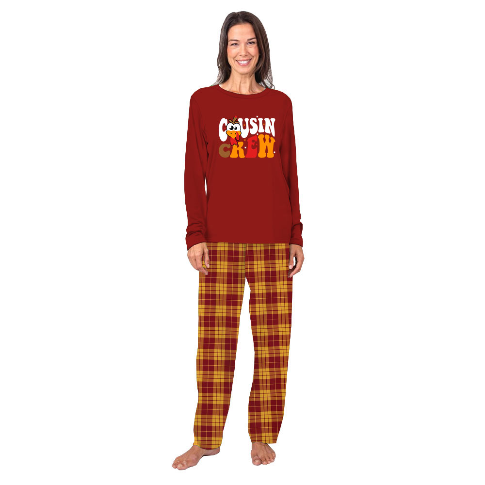 Festive Cousin Crew Turkey Pajamas For Thanksgiving Festive Cousin Crew Turkey Pajamas For Thanksgiving