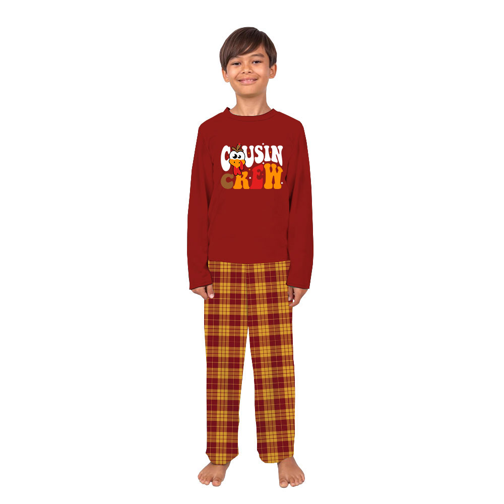 Festive Cousin Crew Turkey Pajamas For Thanksgiving Festive Cousin Crew Turkey Pajamas For Thanksgiving
