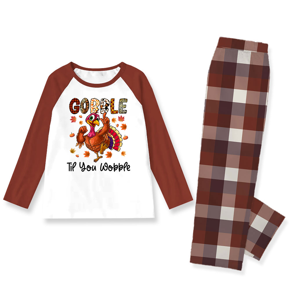 Gobble Til You Wobble Turkey Thanksgiving Pajamas Men Women Gobble Til You Wobble Turkey Thanksgiving Pajamas Men Women