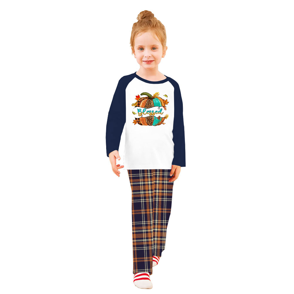 Blessed Pumpkin Thanksgiving PJs For Family With Plus Size