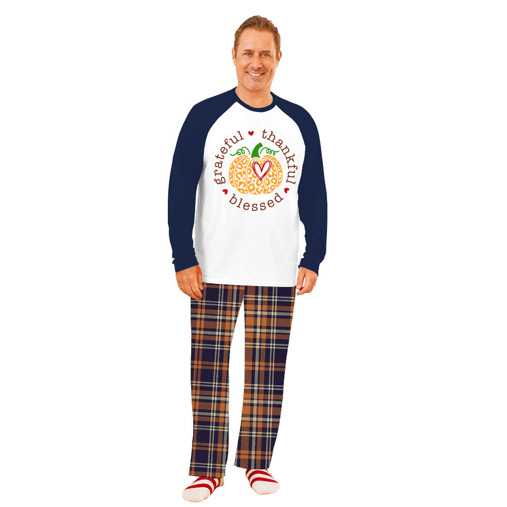 Thankful Blessed Matching Thanksgiving PJs For Adult Kid Thankful Blessed Matching Thanksgiving PJs For Adult Kid