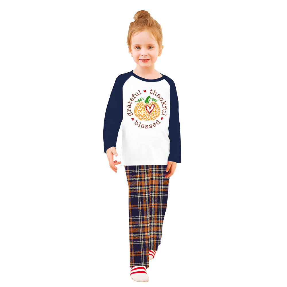 Thankful Blessed Matching Thanksgiving PJs For Adult Kid Thankful Blessed Matching Thanksgiving PJs For Adult Kid