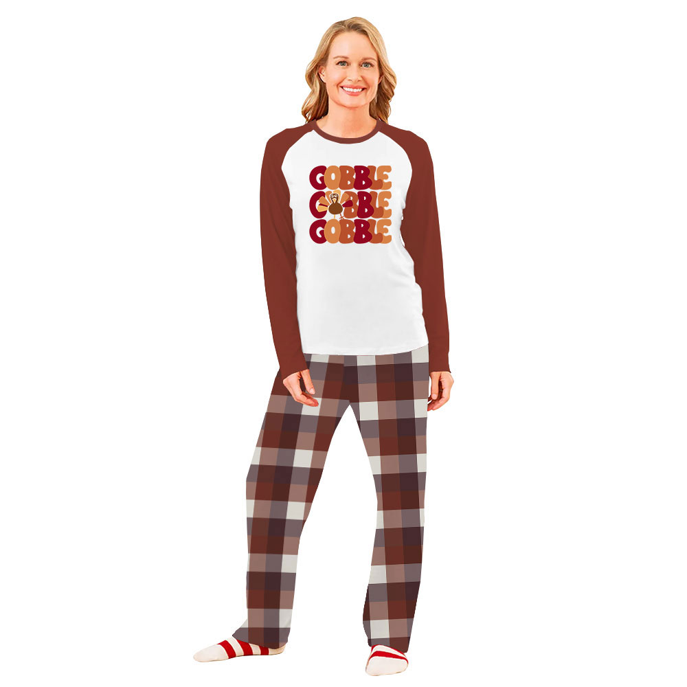 Gobble Matching Thanksgiving Pajama Sets With Plus Size Gobble Matching Thanksgiving Pajama Sets With Plus Size