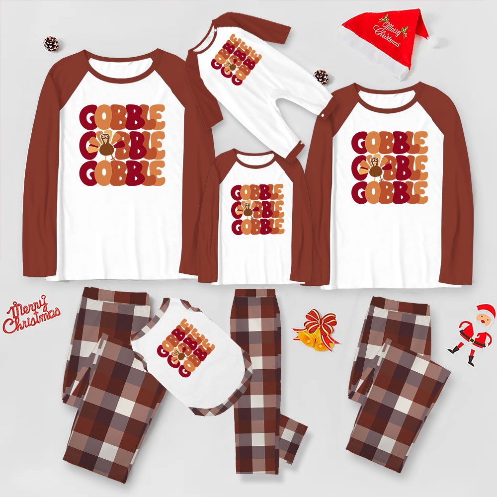 Gobble Matching Thanksgiving Pajama Sets With Plus Size Gobble Matching Thanksgiving Pajama Sets With Plus Size