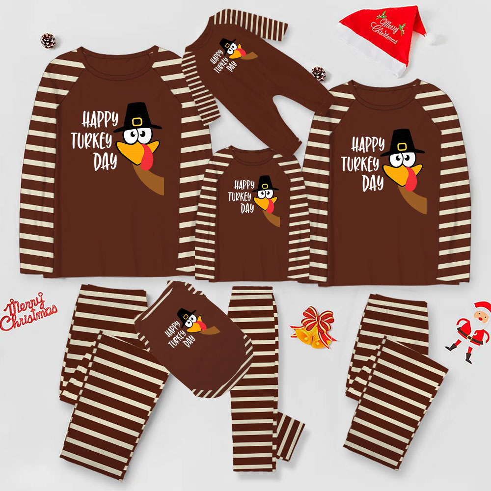 Funny Turkey Matching Thanksgiving PJs Sleepwear Funny Turkey Matching Thanksgiving PJs Sleepwear