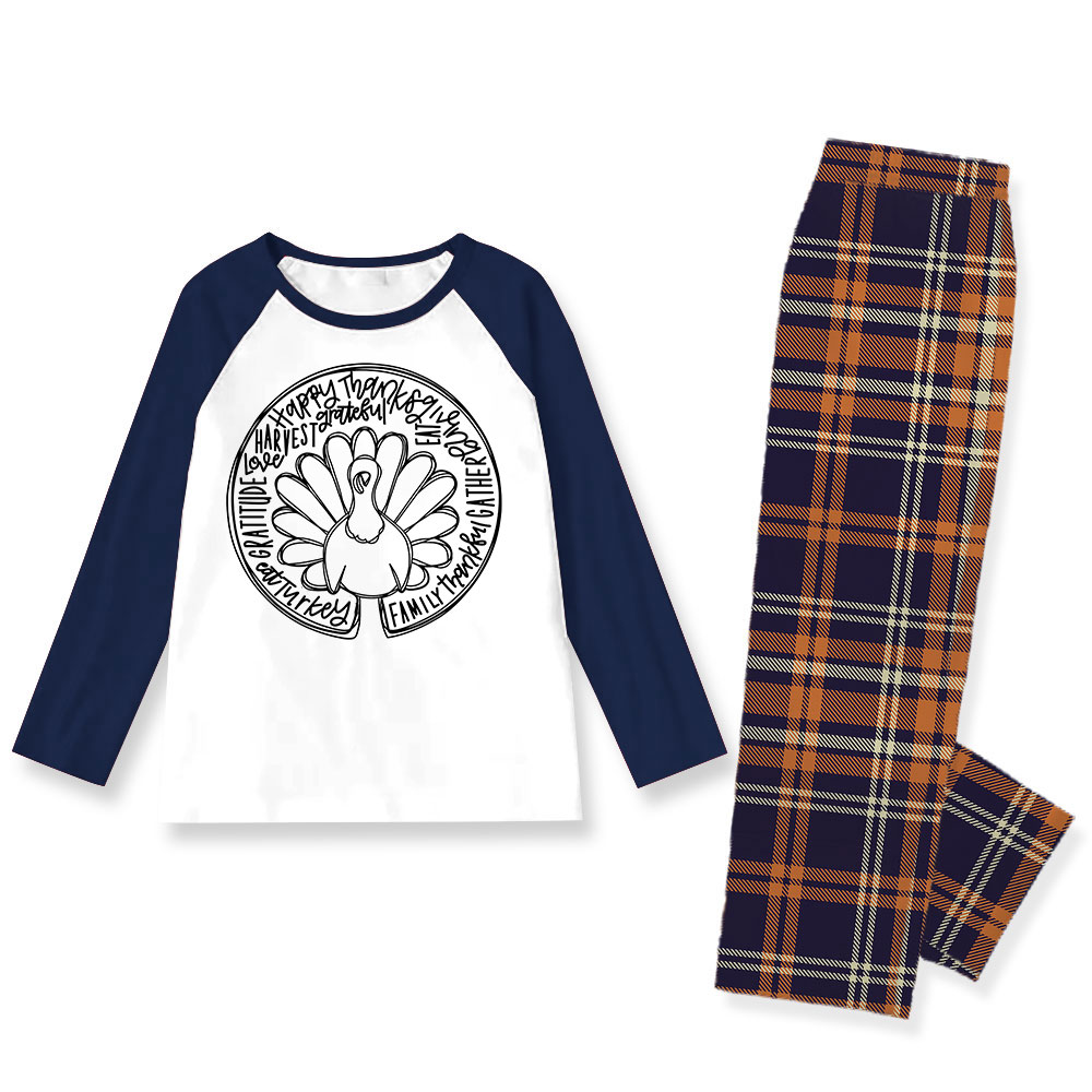 Matching Family Thanksgiving Jammies With Turkey Design Matching Family Thanksgiving Jammies With Turkey Design