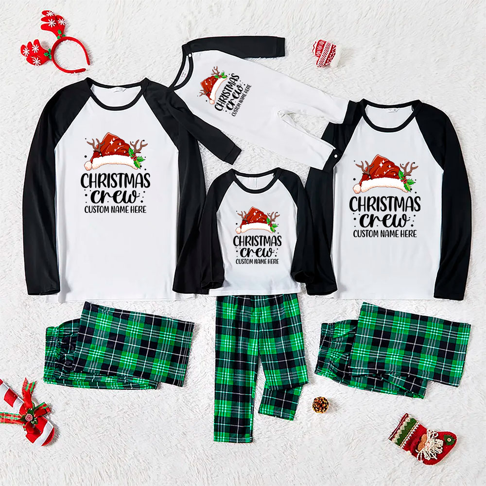 Personalized Christmas Crew Matching Family PJ Sets
