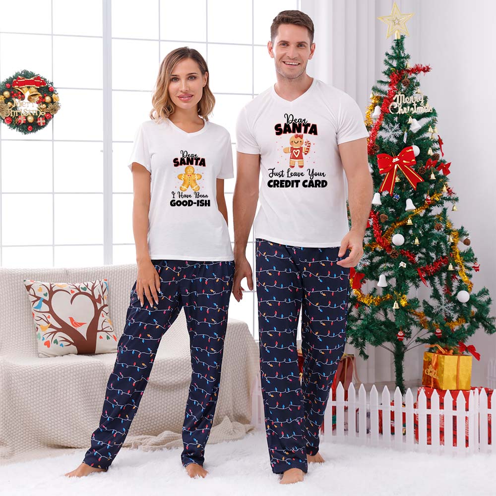 Short Customizable Gingerbread Cookie Family Matching Christmas Pjs Short Customizable Gingerbread Cookie Family Matching Christmas Pjs