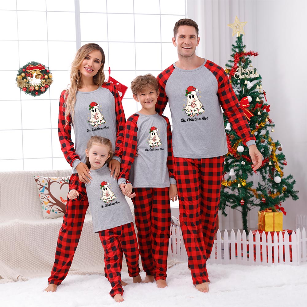 Family Xmas Pajamas Sets Saying Oh Christmas Boo Family Xmas Pajamas Sets Saying Oh Christmas Boo