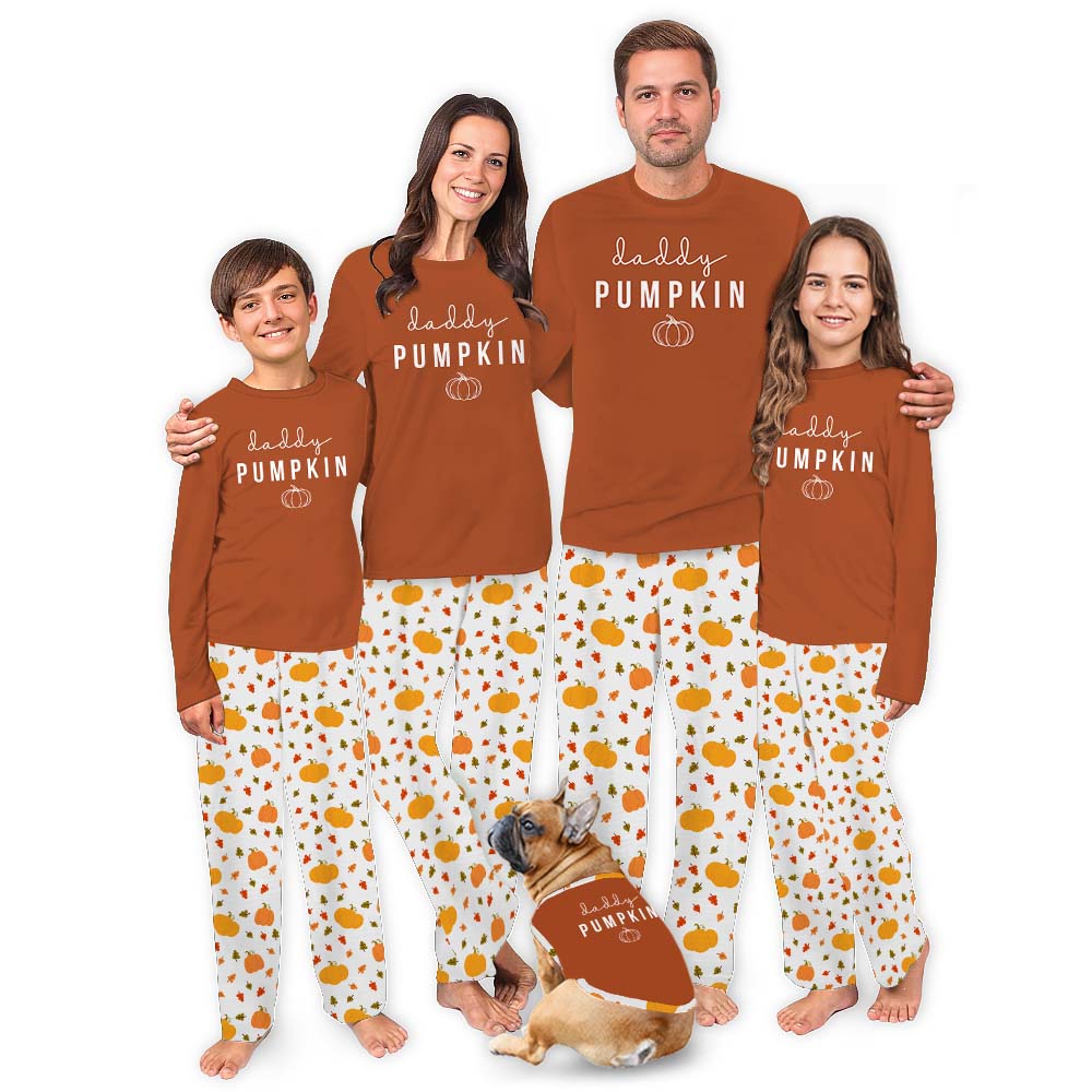 Personalized Pumpkin Matching Fall PJs For Family Personalized Pumpkin Matching Fall PJs For Family