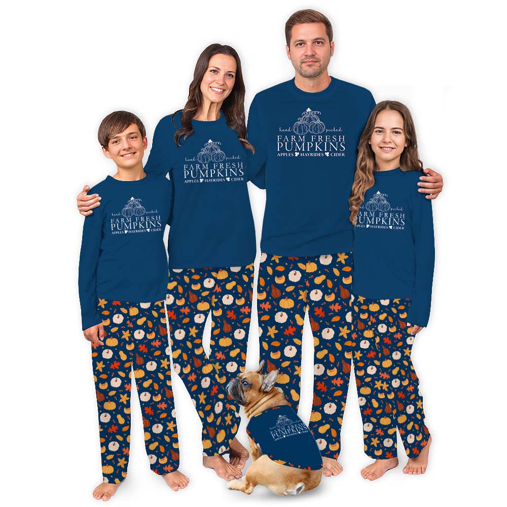 Unique Matching Pumpkin Pajamas Family For Adult And Kid
