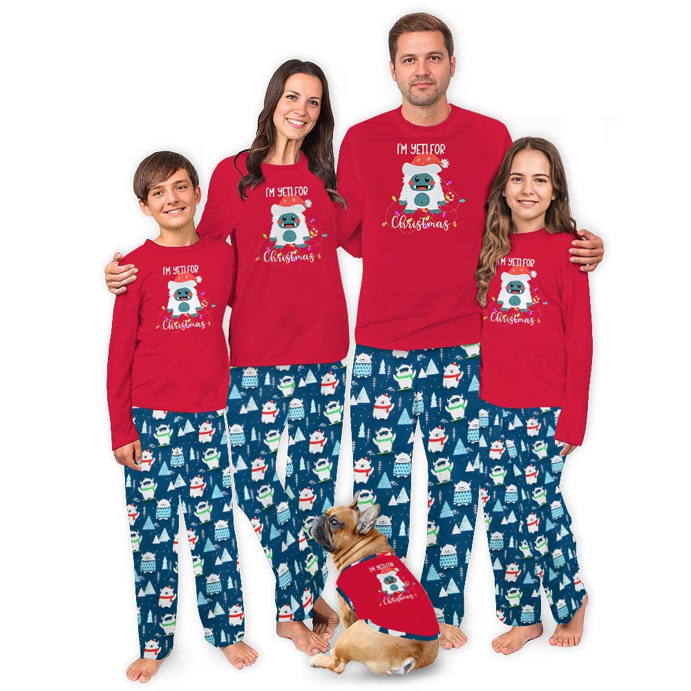 Cute Yeti Matching Family Pajamas For Christmas Cute Yeti Matching Family Pajamas For Christmas