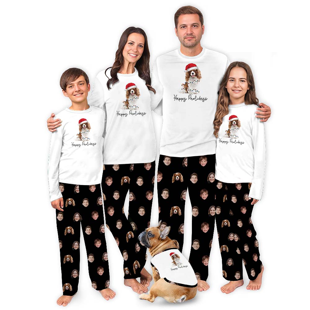 Personalized Family Christmas Jammies With Multiple Faces Personalized Family Christmas Jammies With Multiple Faces