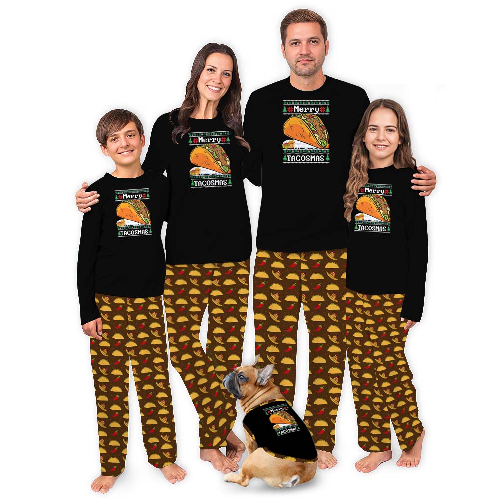 Unique Merry Tacosmas Spanish Christmas Pajamas