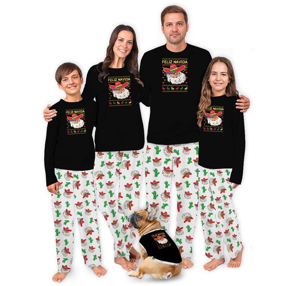 Festive Mexican Santa Spanish Christmas Pajamas