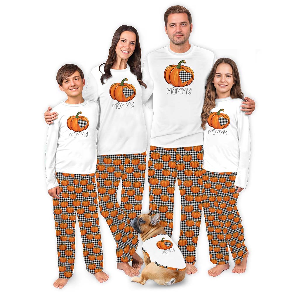 Matching Family Fall Pumpkin Pajamas Personalized Name Matching Family Fall Pumpkin Pajamas Personalized Name