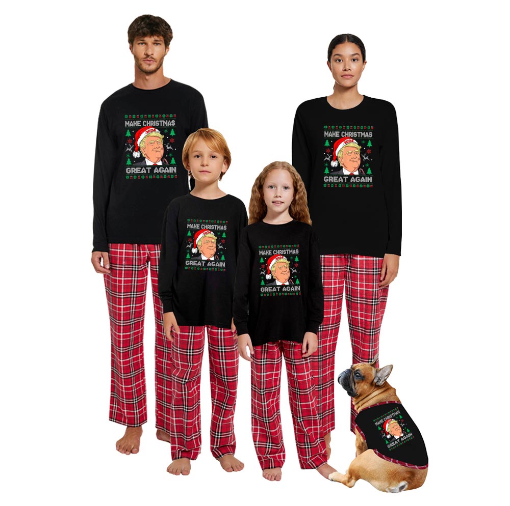 Make Christmas Great Again Family Cotton Matching Pajamas Make Christmas Great Again Family Cotton Matching Pajamas