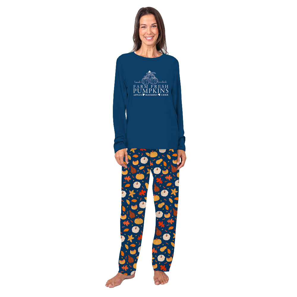 Unique Matching Pumpkin Pajamas Family For Adult And Kid