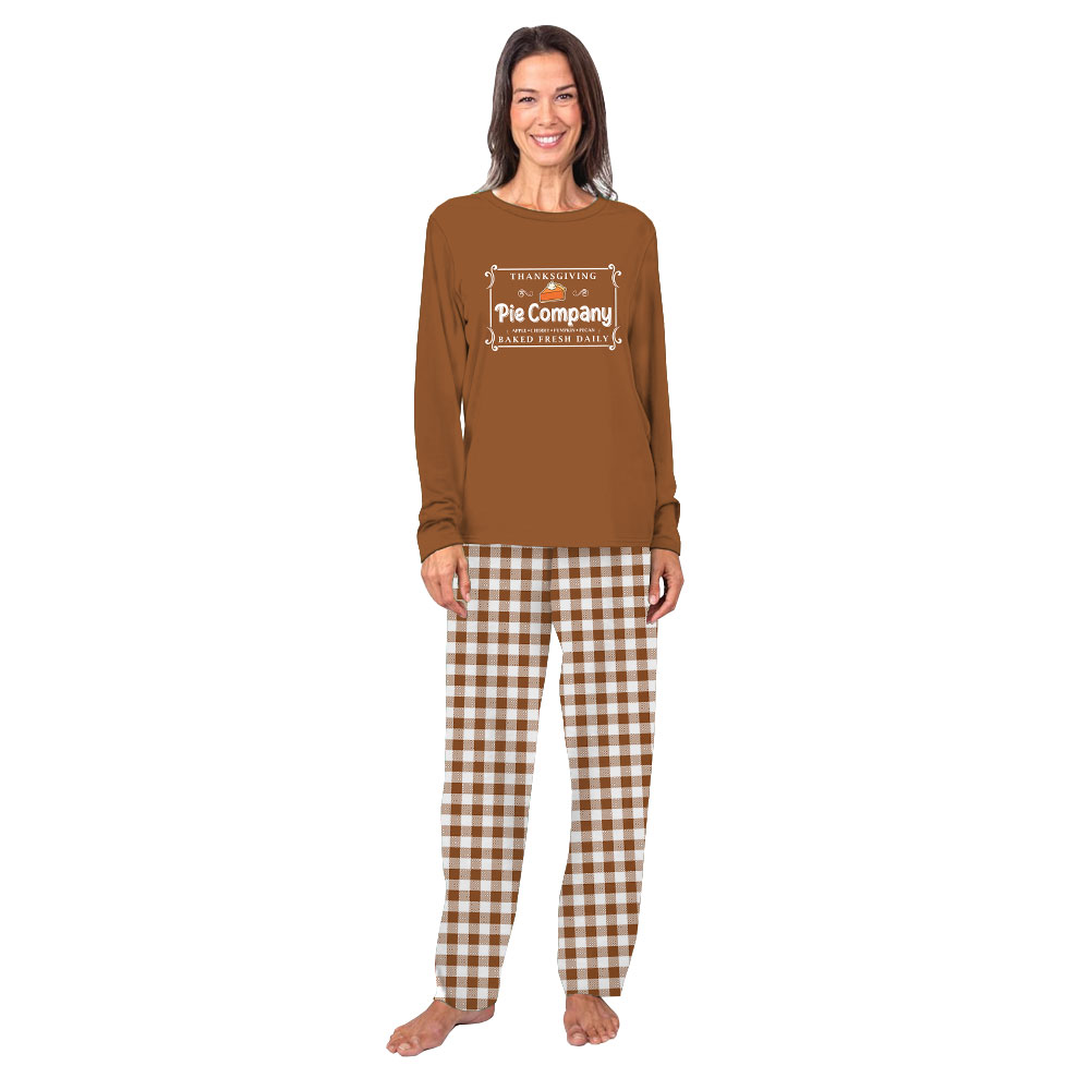 Matching Fall Pajamas Including Plus Size Brown Plaid Matching Fall Pajamas Including Plus Size Brown Plaid