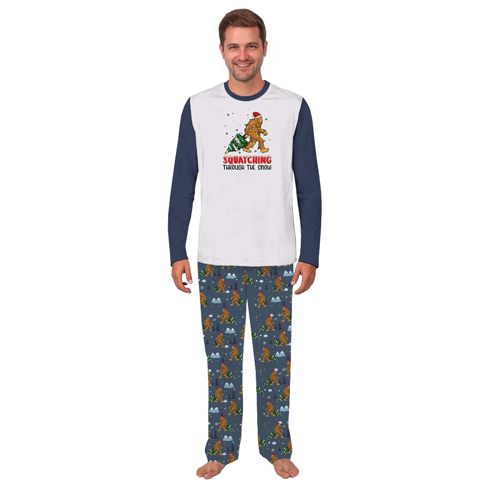 Bigfoot Matching Christmas PJs Family Squatching Through The Snow Bigfoot Matching Christmas PJs Family Squatching Through The Snow
