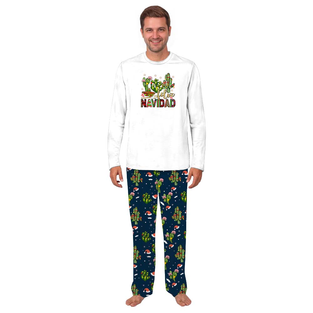 Festive Feliz Navidad Cactus Spanish Christmas Pajamas
