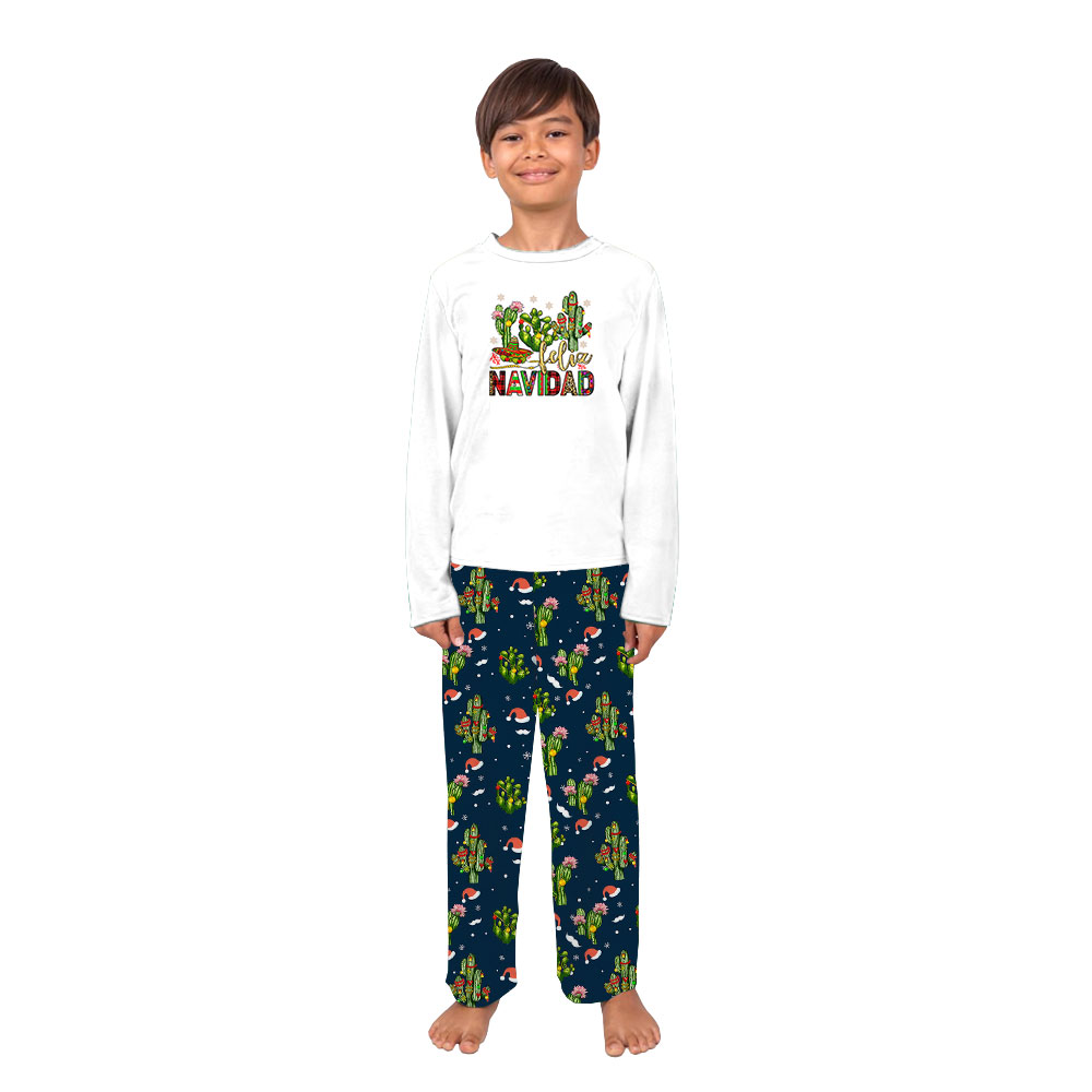 Festive Feliz Navidad Cactus Spanish Christmas Pajamas