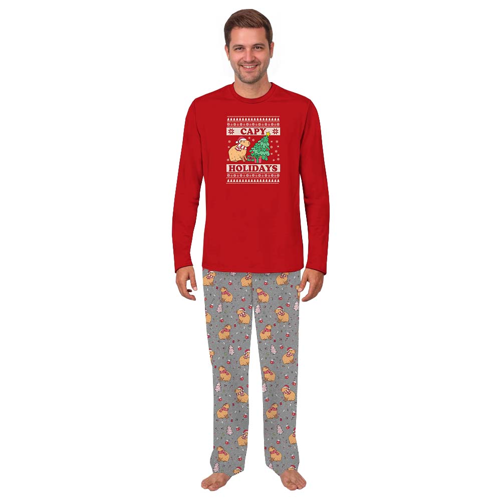 Matching Capybara Pajama Tops and Pants For Xmas Matching Capybara Pajama Tops and Pants For Xmas