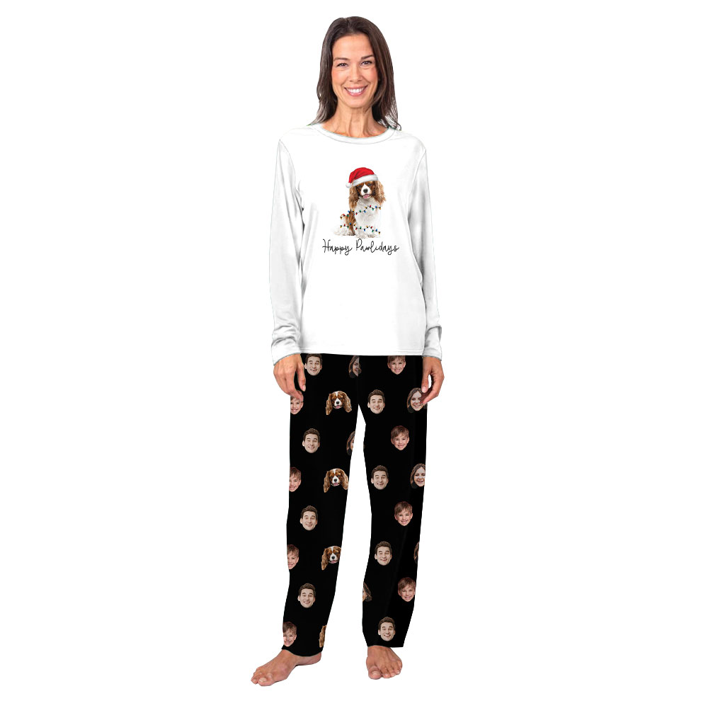 Personalized Family Christmas Jammies With Multiple Faces Personalized Family Christmas Jammies With Multiple Faces