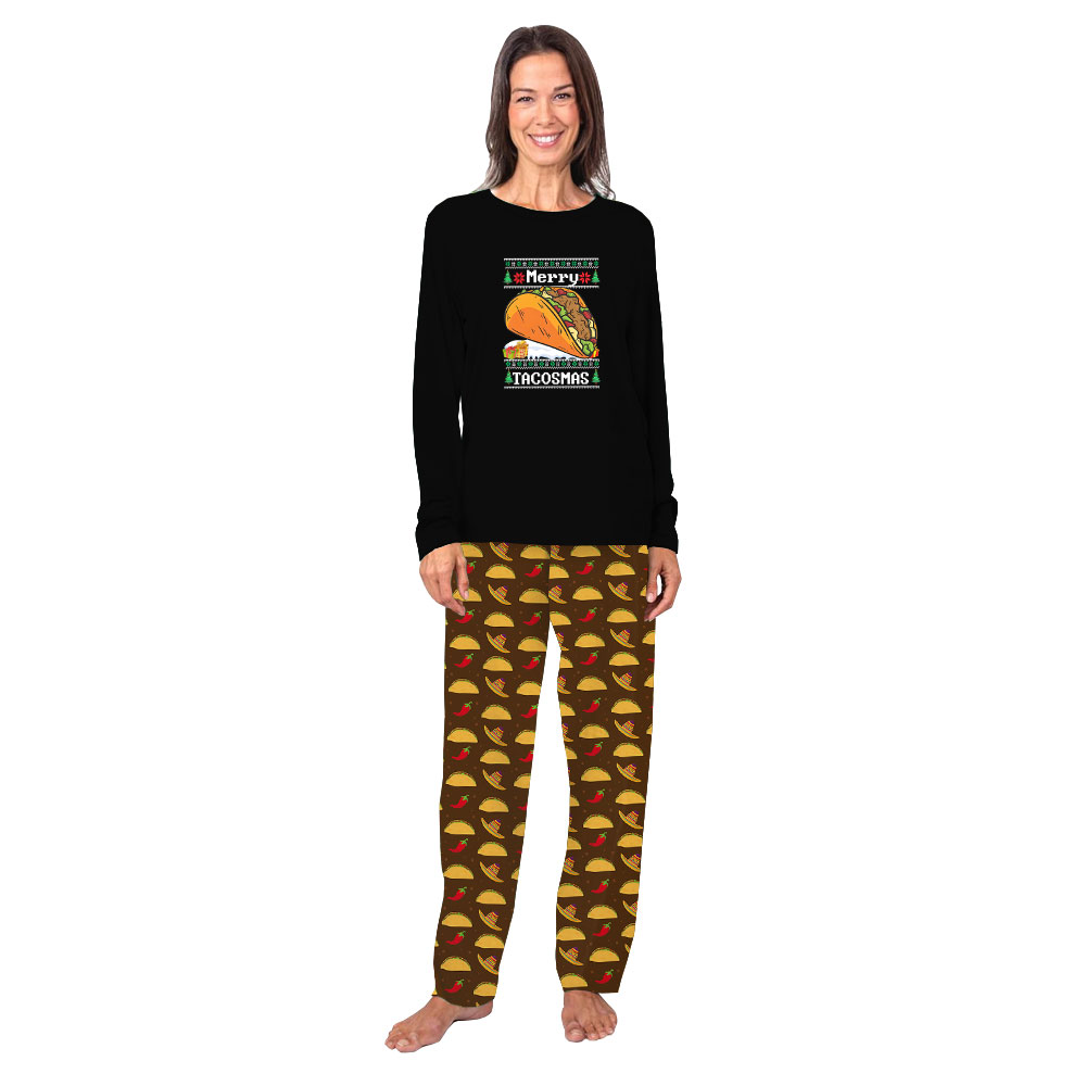 Unique Merry Tacosmas Spanish Christmas Pajamas