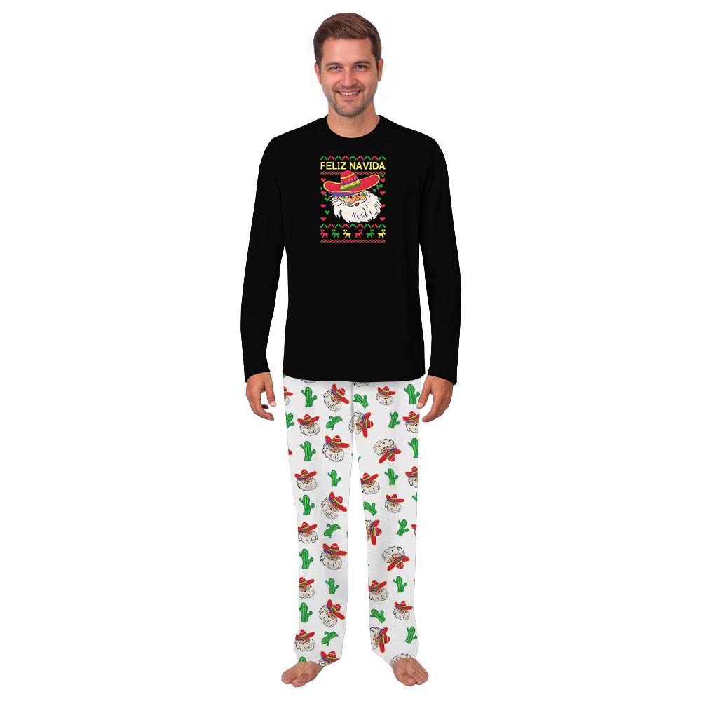 Festive Mexican Santa Spanish Christmas Pajamas