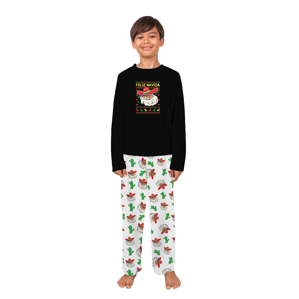 Festive Mexican Santa Spanish Christmas Pajamas