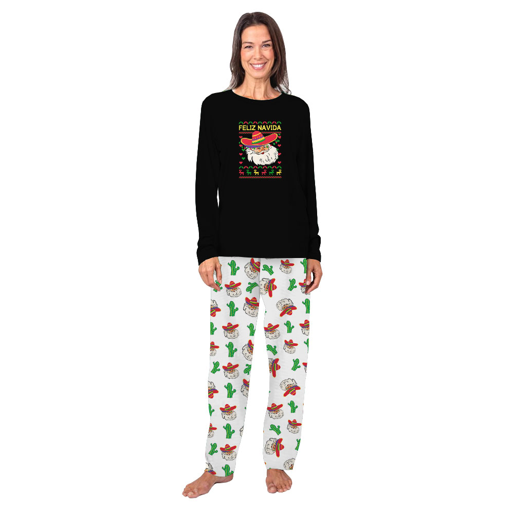 Festive Mexican Santa Spanish Christmas Pajamas