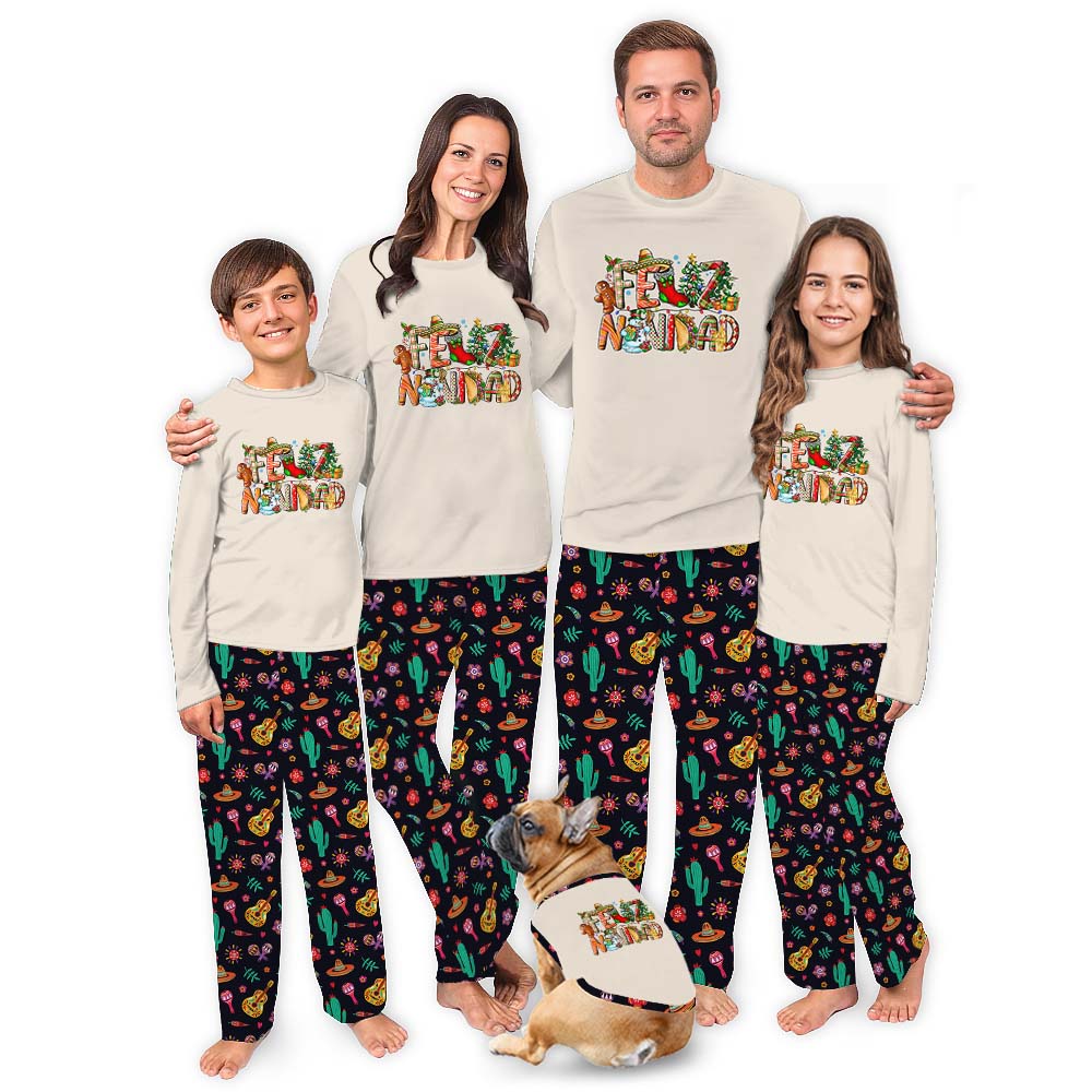 Feliz Navidad Mexican Christmas PJs Matching Family Feliz Navidad Mexican Christmas PJs Matching Family