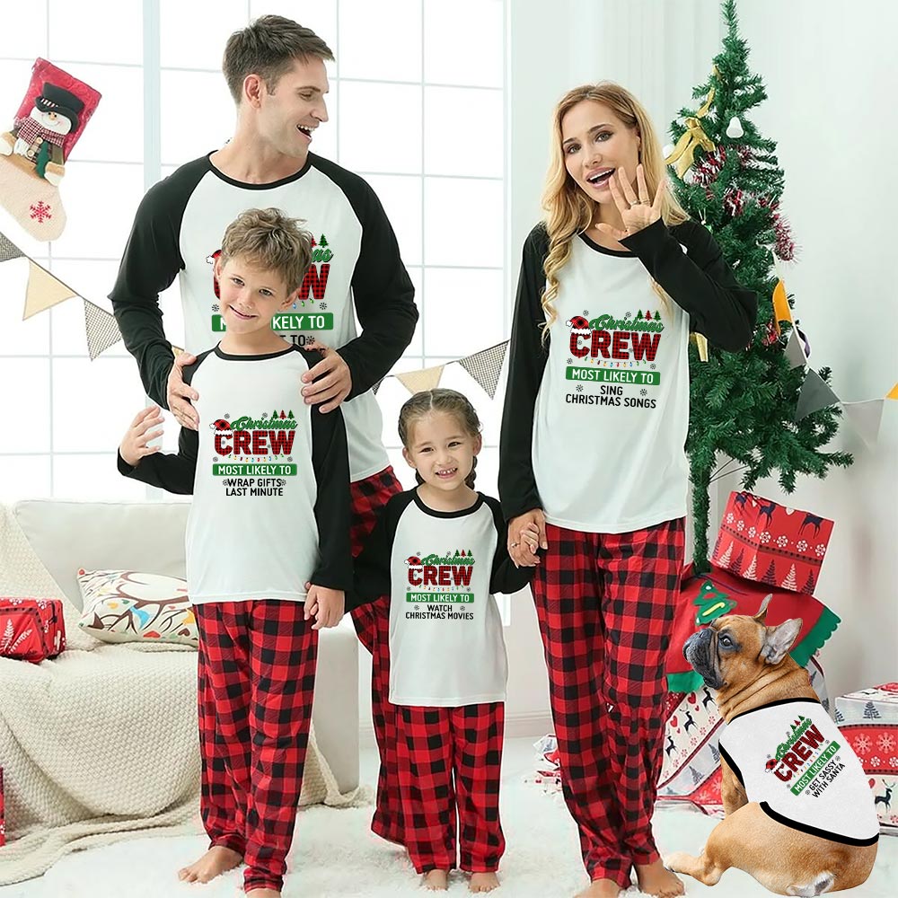 Personalized Christmas Crew Most Likely To Family Matching Pajamas