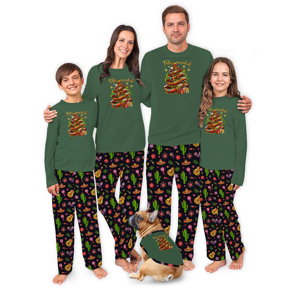 Festive Feliz Navidad Mexican Christmas PJs For Family Festive Feliz Navidad Mexican Christmas PJs For Family